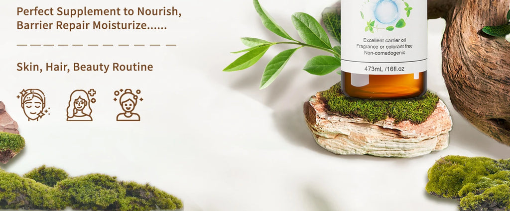 MAYJAM Vegetable Glycerin Castor Grapeseed Jojoba Coconut Carrier Oil For Face, Hair, Skin & Nails Moisturizing Body Massage