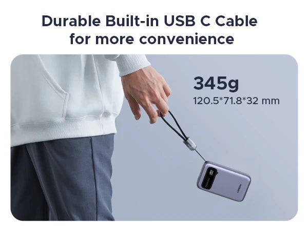 20000mAh Fast Charging Power Bank - Portable 22.5W USB-C Charger Tidesmit