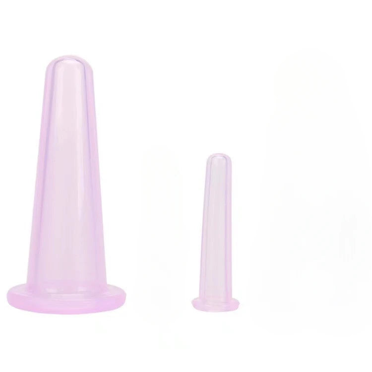 Silicone Vacuum Cupping Set for Facial Lift and Deep Tissue Recovery Back Massage Instrument 2pcs Purple Tidesmit
