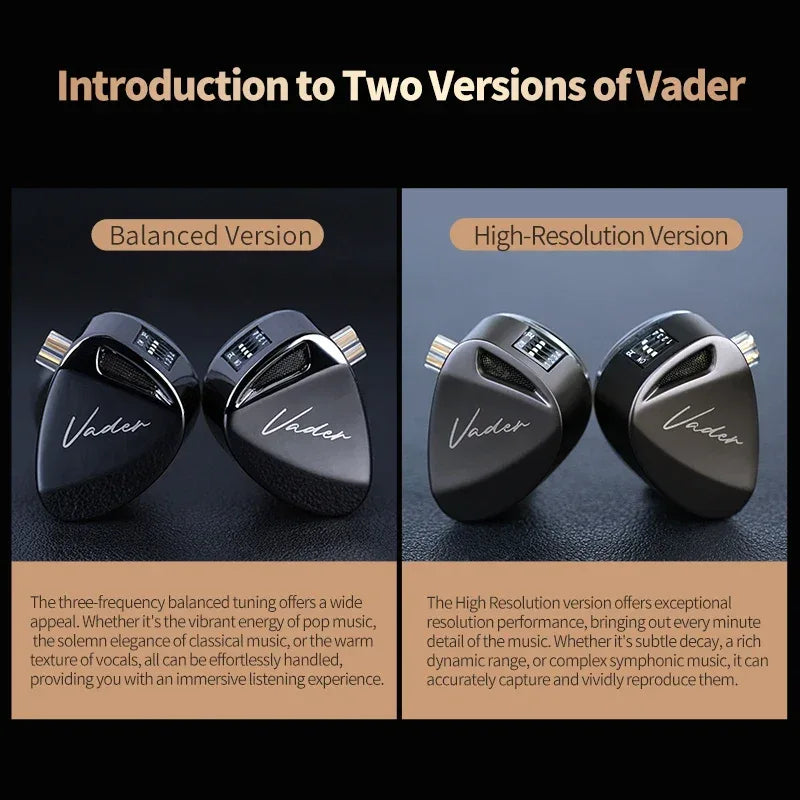 KZ Vader In-Ear Monitor | Adjustable Tuning HiFi Audio | Tidesmit Tidesmit