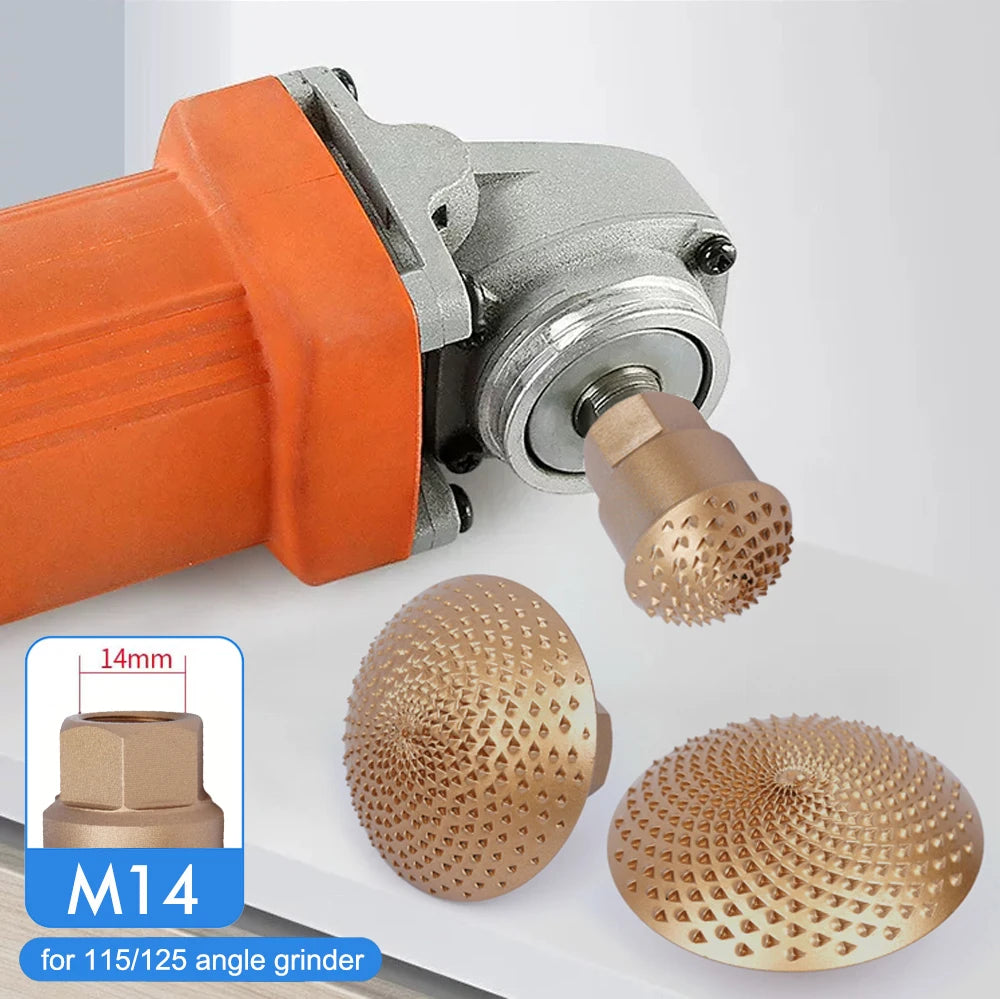Arc-shaped Woodworking Grinding Head Angle Grinder for Woodworking Wood Grinding and Carving Carbon Steel Grinding Head