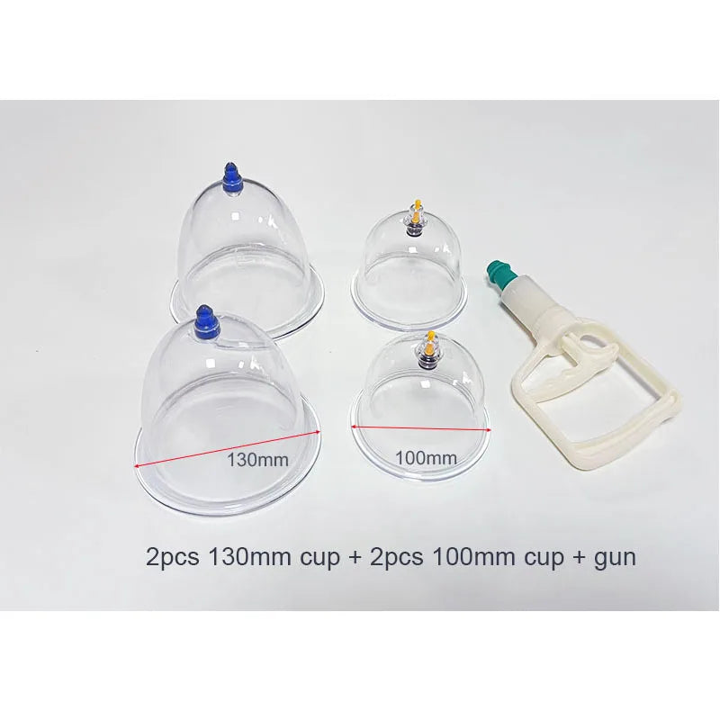 Breast Enhancement Vacuum Pump – Professional Lifting Suction Cup System Fascia Gun 130 100mm w gun Tidesmit