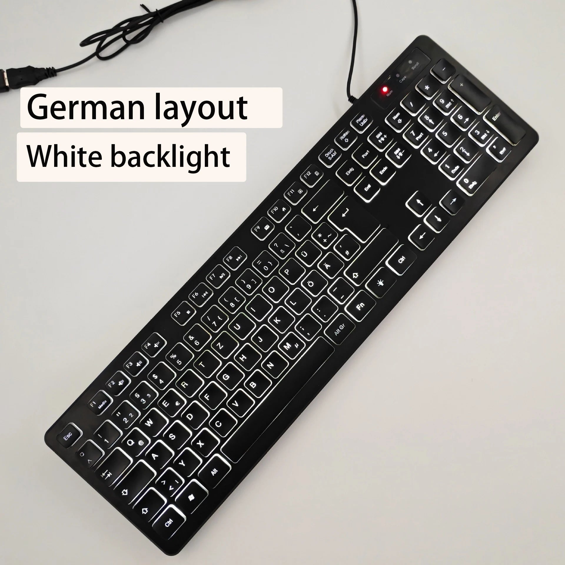 French（AZERT）/Spanish/Russian/Arabic/German keyboard layout Backlit wired Desktop Gaming Keyboard For Desktop Computer office