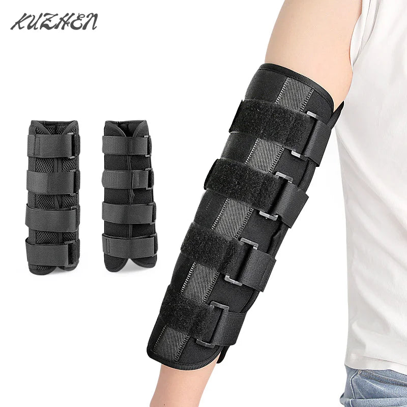 Upper Limb Arm Fixed Splint Brace Sweat Absorption Elbow Steel Plate Steady Support Training Equipment Protector