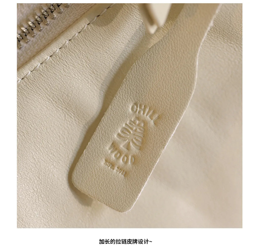 casual designer high quality soft vegetable tanned cowhide ladies shoulder bag fashion genuine leather women underarm bag