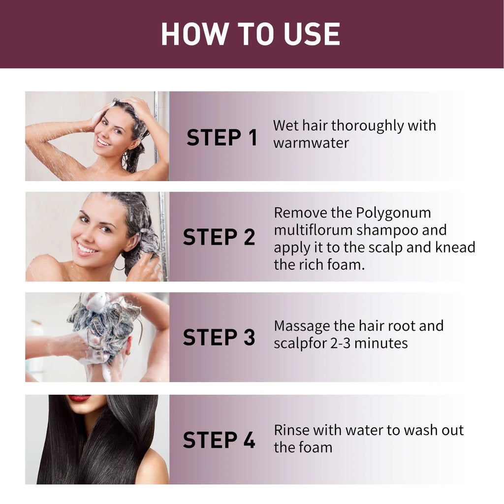 Polygonum Multiflorum Shampoo Soap Deep Clean Oil Control Nourish Scalp Soothe Hair Root Natural Care Refreshing Scent Hair Soap
