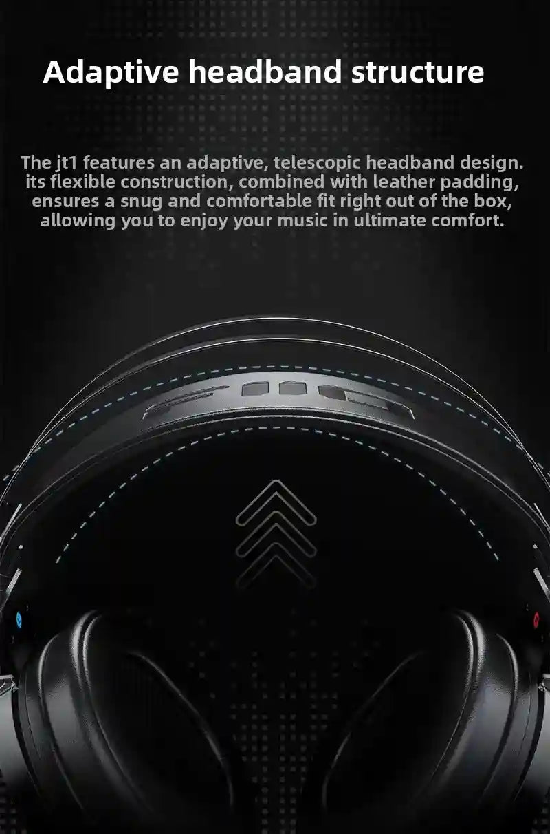 FiiO JT1 Over-Ear Headphones with 50mm Dynamic Drivers for HiFi Audio Tidesmit