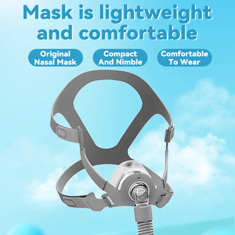 BMC N5B CPAP Mask Nasal Mask With Headgear For BIPAP Luna CPAP For Sleep Apnea Anti Snoring Forehead Support-free Design