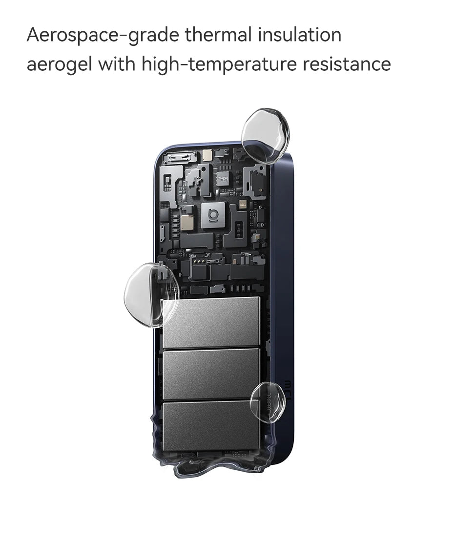 20000mAh 100W PD Power Bank with Retractable USB-C Cable Tidesmit