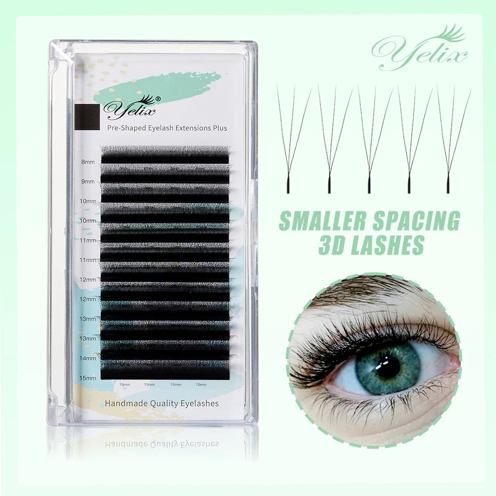 W Shape Premade Volume Fans - Wispy False Eyelashes by Tidesmit False Eyelashes Tidesmit