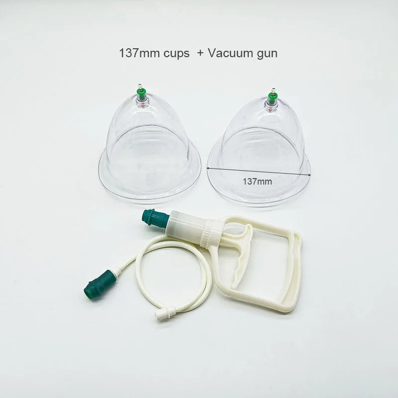 Vacuum Cupping Therapy Set for Breast and Buttock Lifting - 137mm Fascia Gun 1 set 137mm Tidesmit