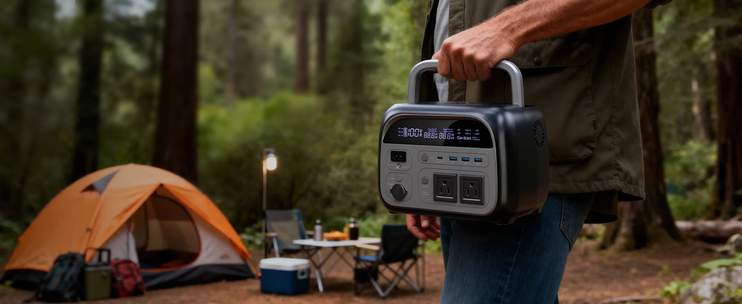 CTOLITY AP1000 1800W 1024WH Portable UPS Power Station LiFePO4 Battery AP400 500W 345WH Solar Generator Outdoor Power Supply