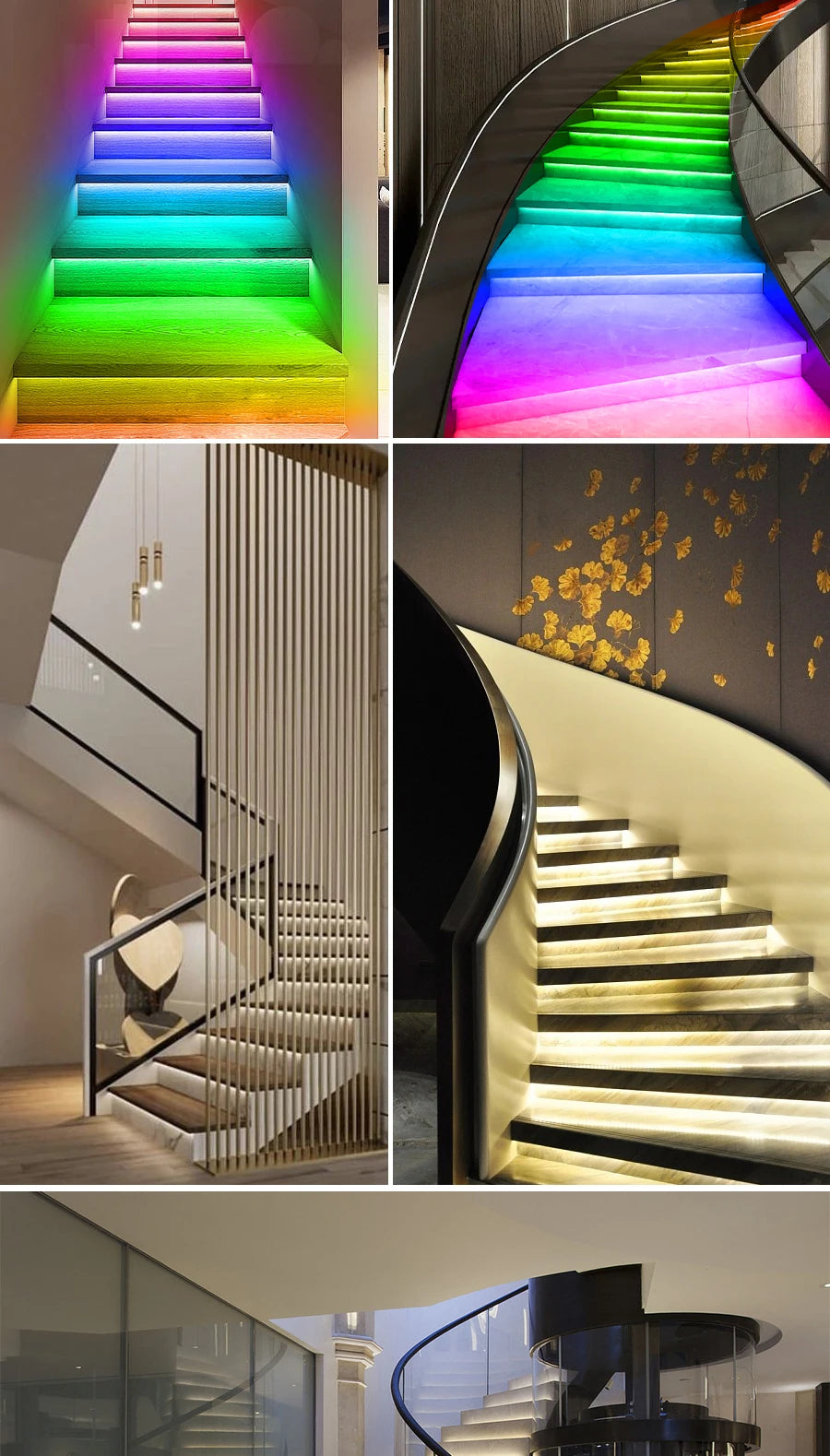 1-28 Steps Sensor LED Stair Light PIR Motion Sensor Stair Lighting COB LED Strip Kit With Plug For Indoor LED Staircase Light