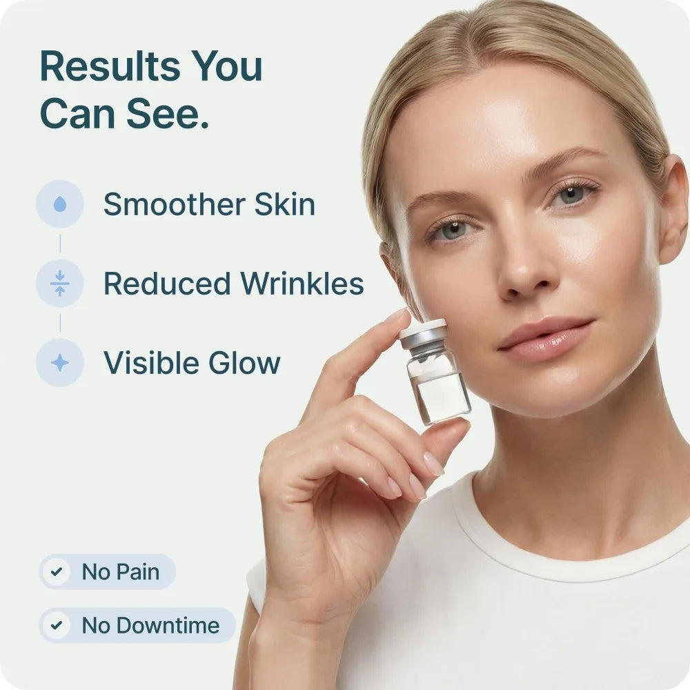 Complete Facial Care Kit 2 Tools & 6 Essence Bottles Hydrate Nourish Firm Skin Reduce Fine Lines Anti-Aging Collection