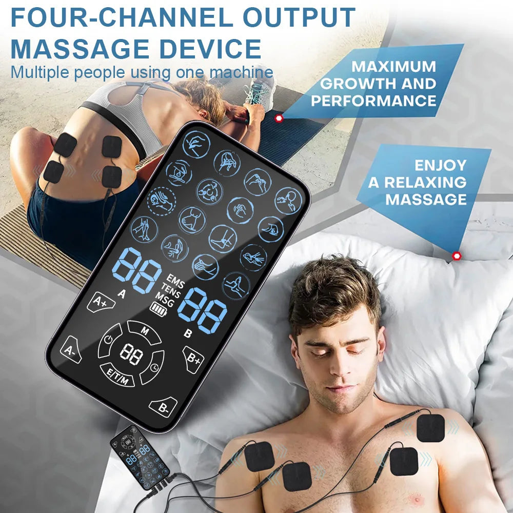 Electric Back Massager - Portable Muscle Relief & Deep Tissue Device Back Massage Instrument Tidesmit