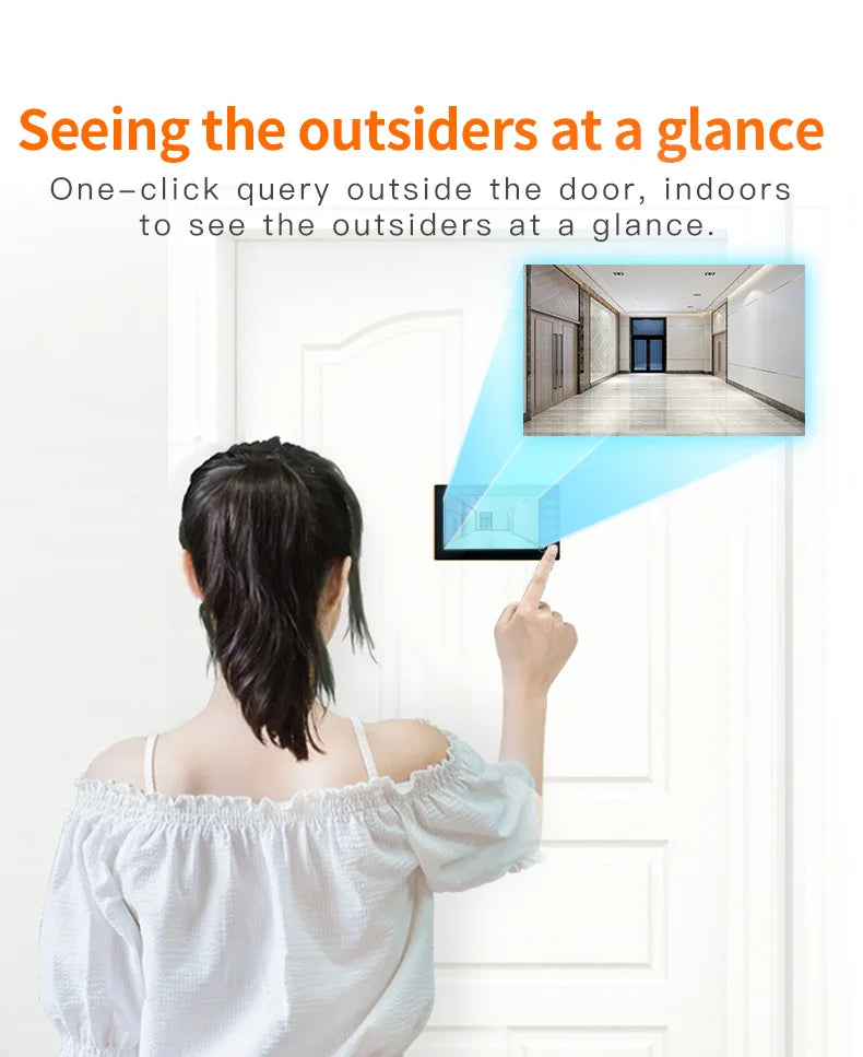 New 4.3 Inch Peephole 140° Smart Video Doorbells Door Viewer Camera Security Monitor 1080P HD Visual Doorbell