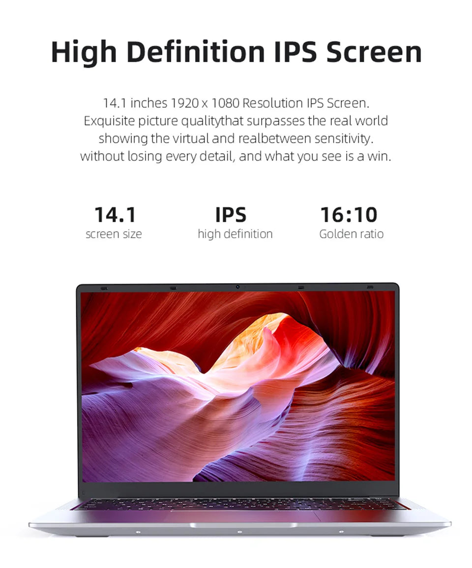 Portable Laptop Computer Windows 11 Intel i7-9850H Intel A3950 Notebook PC Gamer 12GB RAM 512GB 1TB SSD Office Study Computer PC