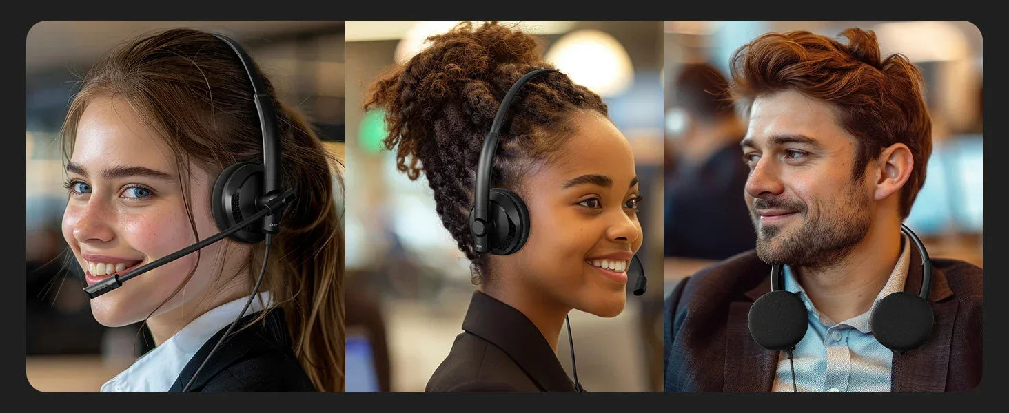USB PC Headset with Microphone | Tidesmit Office Audio | Model 01 Tidesmit