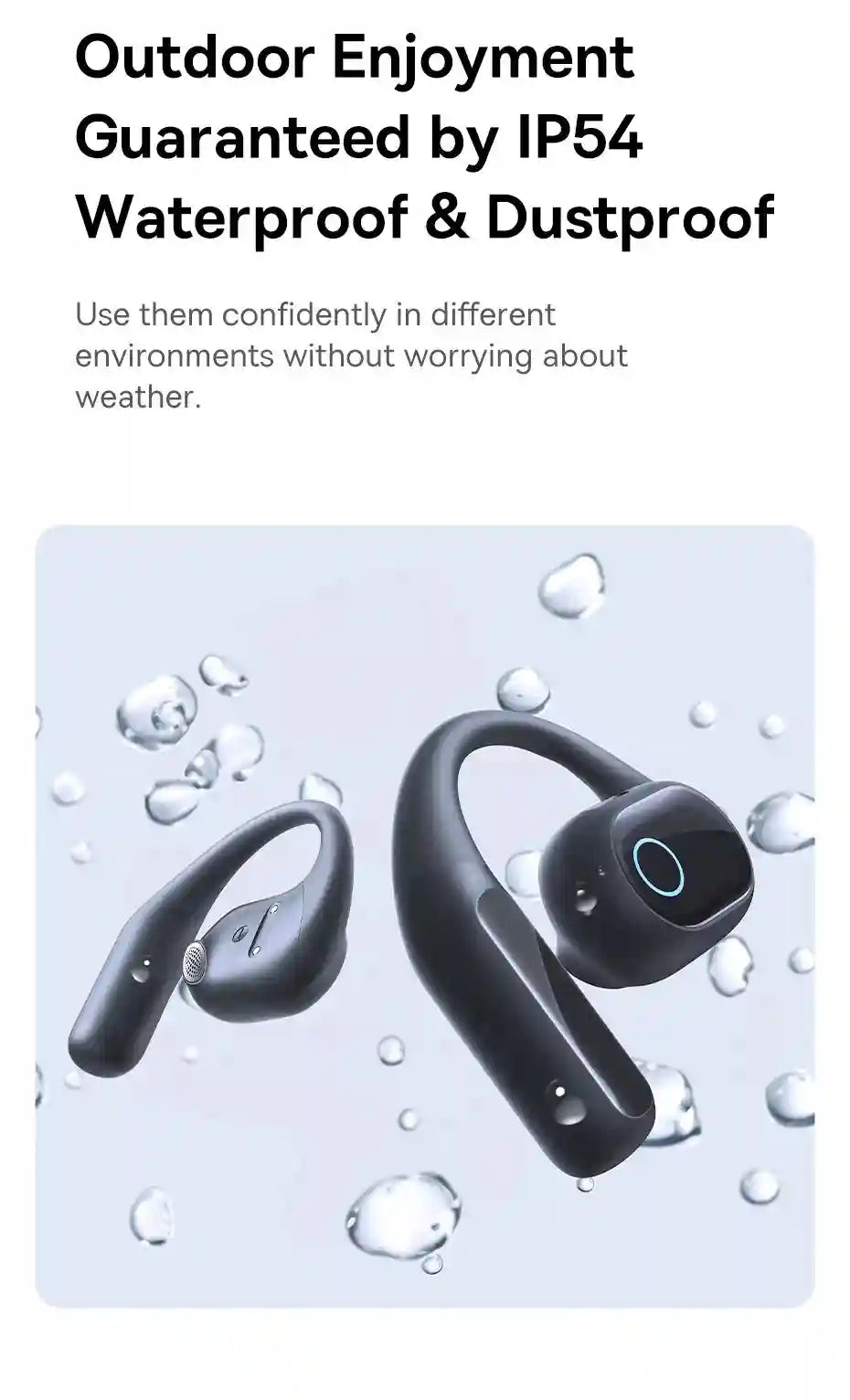 Tidesmit Open Ear Wireless Headphones - Waterproof Sport Earbuds Tidesmit