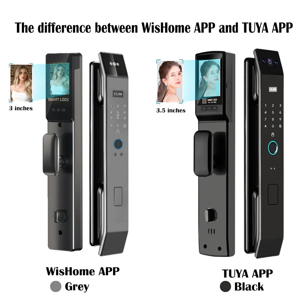 3D Face Recognition Door Lock Tuya App Can Video Intercom Unlock Digital Smart Lock Fingerprint Key Card Nfc Phone Lock