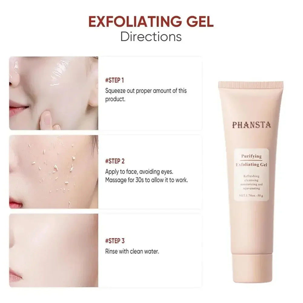 Face Exfoliating Gel | Deep Pore Cleansing & Oil Control Formula Scrubs Treatments Tidesmit