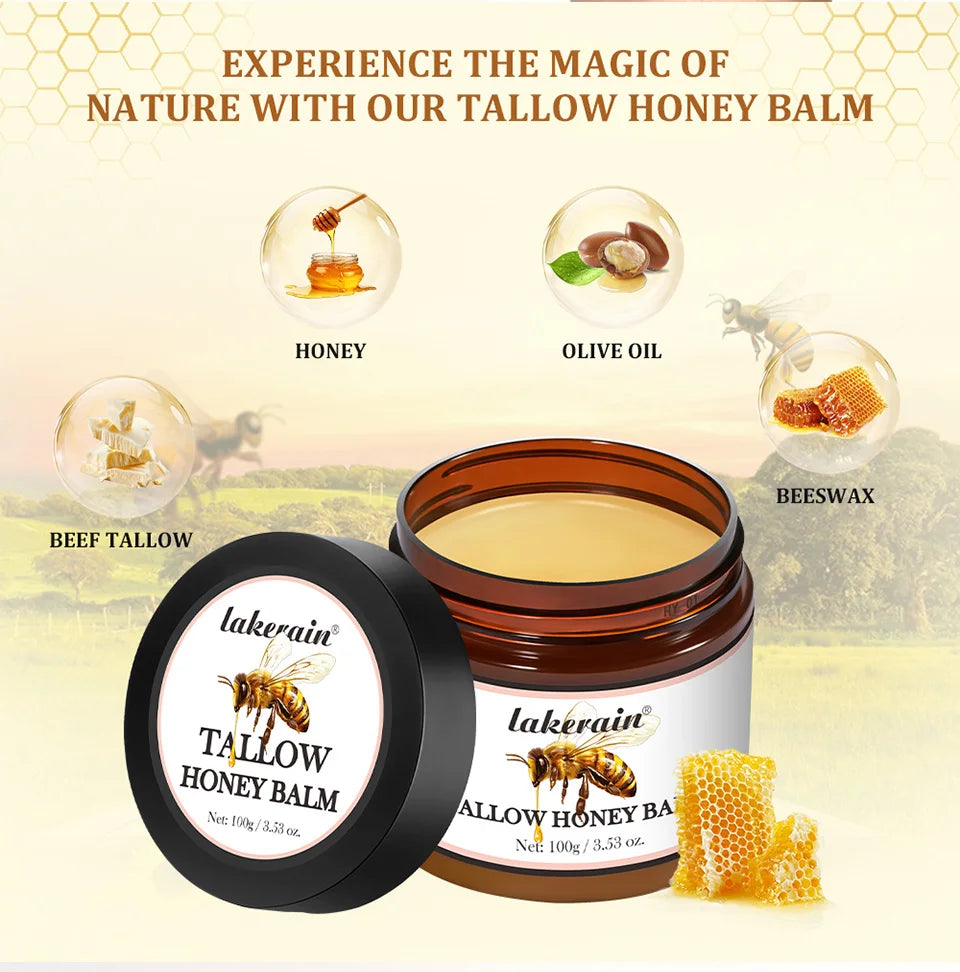 Whipped Beef Tallow And Honey Balm Moisturizing Beef Tallow Face Cream Body Lotion Grass Fed Grass Finished Face Cream Skin Care