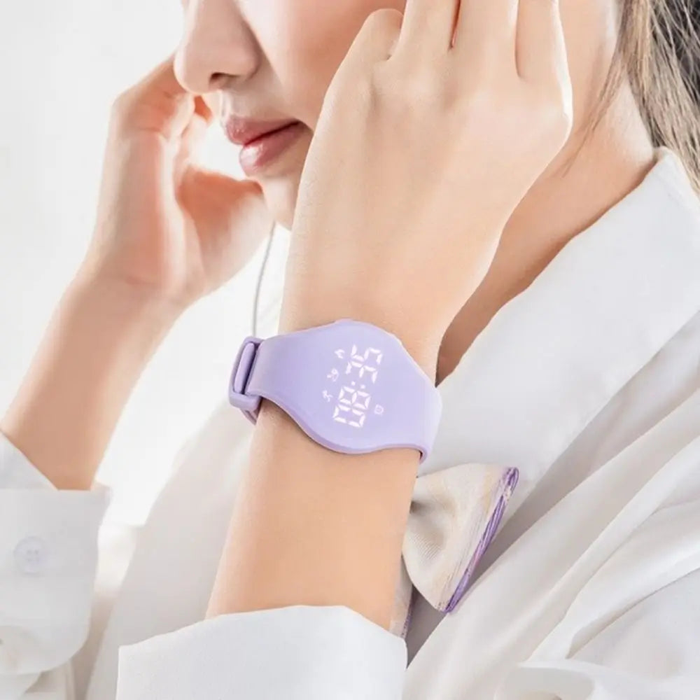 LED Digital Kids Smart Silicone Wristband Waterproof with Running Pedometer Vibrating Alarm Clock Monitor Vibration