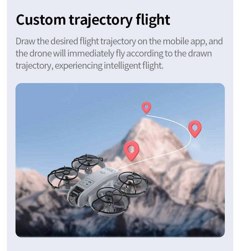Mini Foldable Camera Drone with 4K Video - Compact Beginner Quadcopter Tidesmit