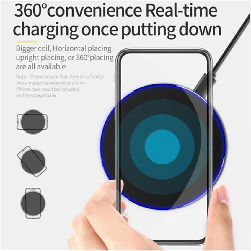 Tidesmit 50W Fast Wireless Charger Pad - Qi Certified Qi Charging Tidesmit