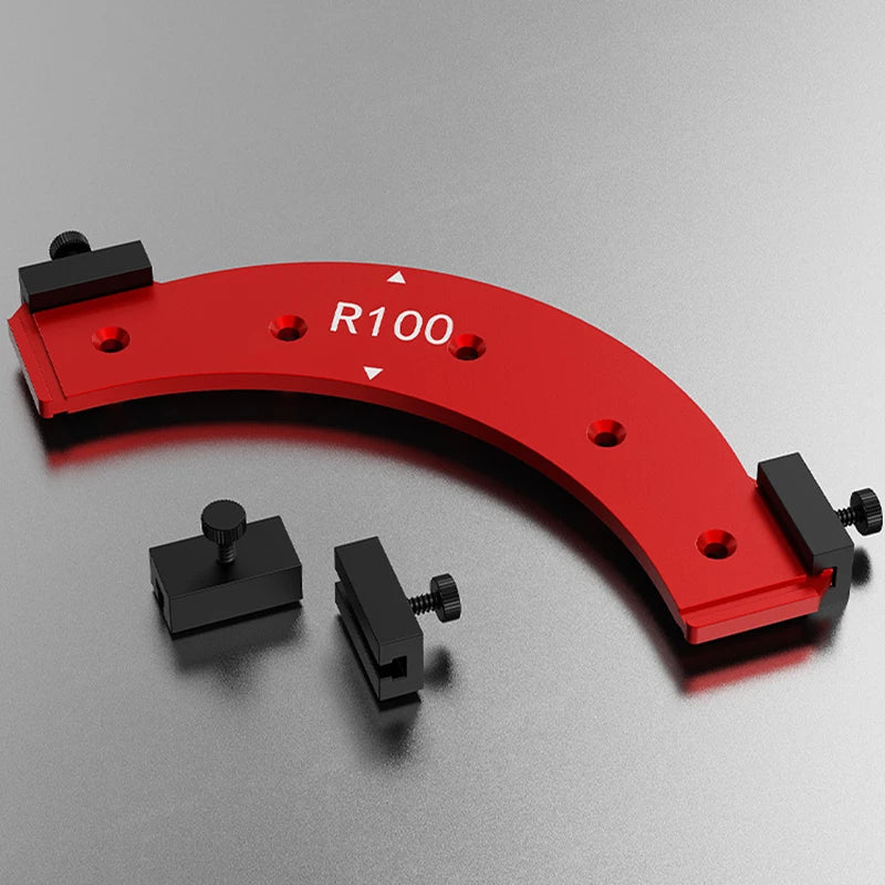 R100-R300 Radius Jig Woodworking Router Templates Arc Angle Positioning Template Corner Radius Reusable Positioning Tool