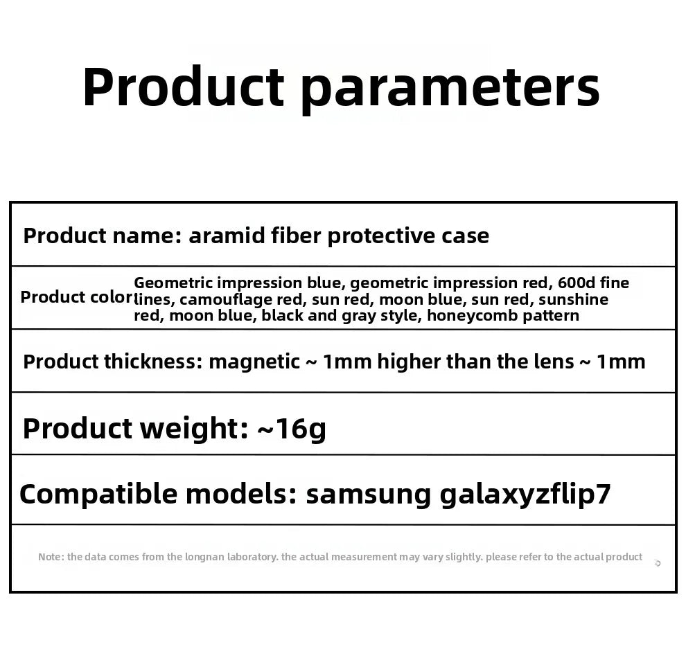 Samsung Galaxy Z Flip 7 Aramid Fiber Case with Magnetic Holder Tidesmit