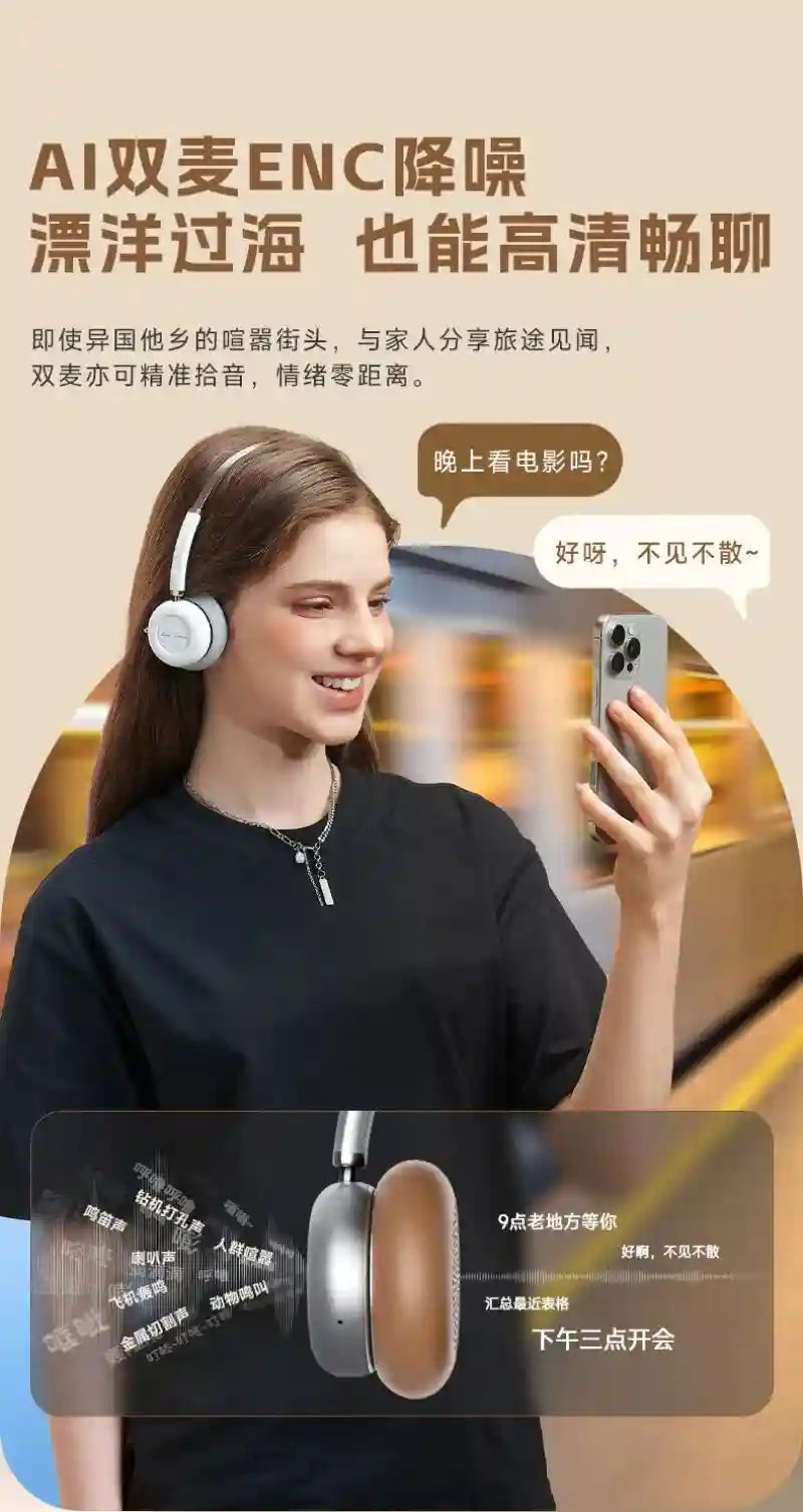 Wireless Bluetooth Gaming Headphones with Active Noise Cancellation Tidesmit