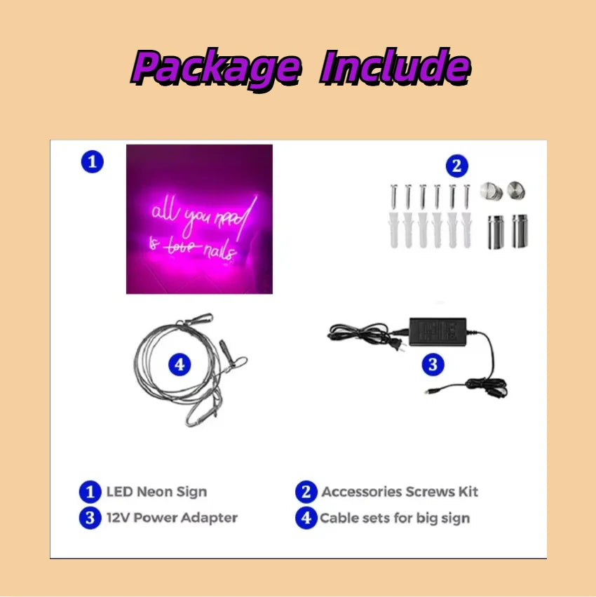 Custom LED Neon Sign for Business Logo - Durable Personalized Acrylic Sign Tidesmit