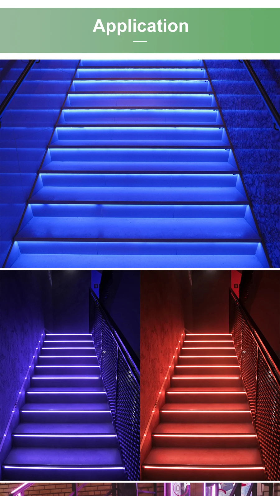 MALIIGAZA LED Stair Light 2PIR Motion Sensor Stair Lighting COB LED Strip Kit For Indoor 1-20 Steps Stairway