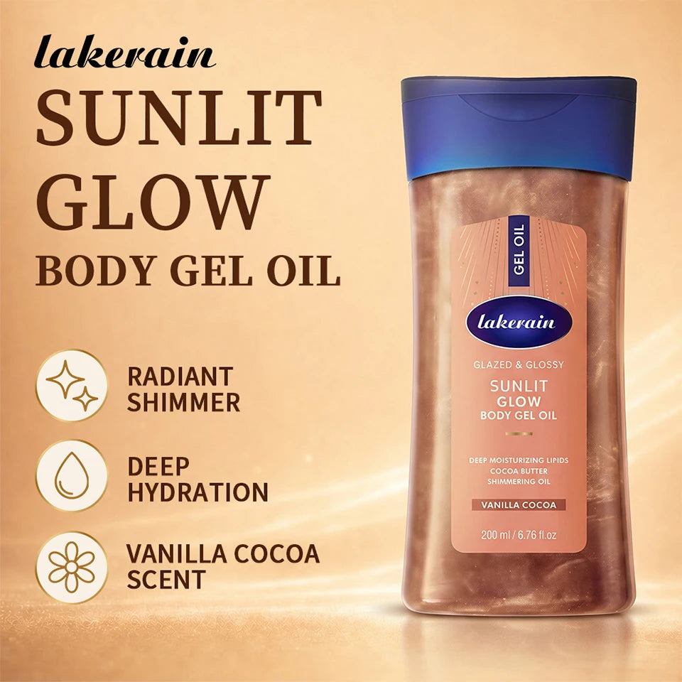 Vanilla Cocoa Vitamin B3 Body Gel Oil Ultra Hydrating Glow Skincare Nourish Soft Smooth Dry Skin Body Oil For All Skin Types