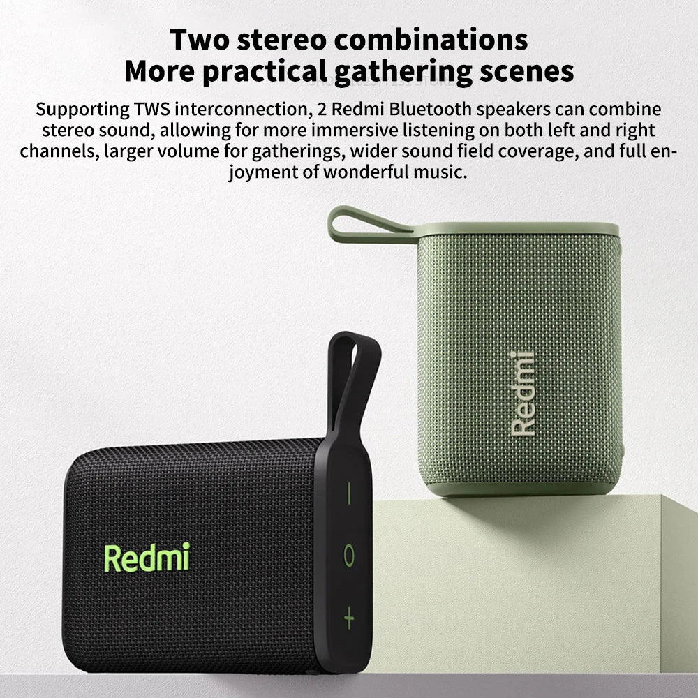 NEW Redmi Portable Bluetooth Speaker Outdoor IP67 Stereo Powerful Sound  Box BT5.3 RGB Dual Pairing TWS Connectivity Colorful