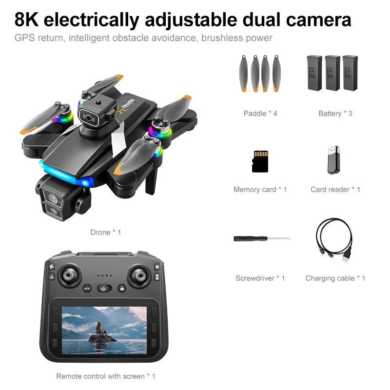 Tidesmit 8K GPS Drone with Obstacle Avoidance & 5G WiFi FPV 8K 3Battery Tidesmit