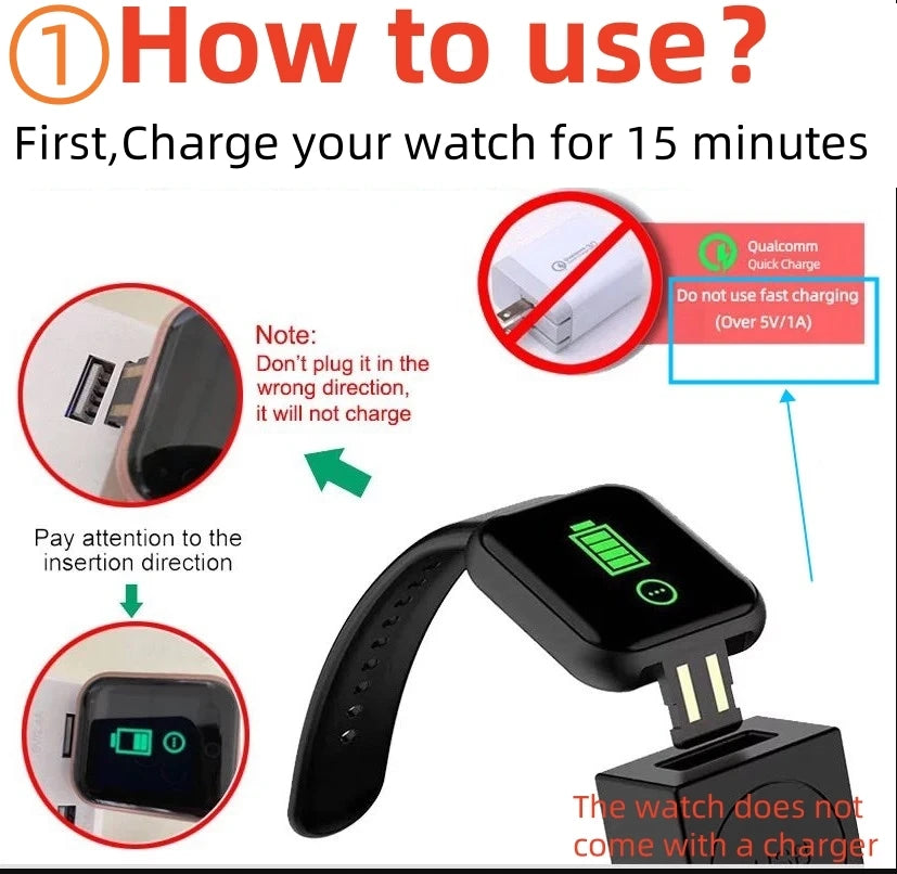 Smart Watch Message Remind Music Control Calorie Distance Fitness Tracker Men Smartwatch Women Kids Watches Clock Alarm Y68 D20