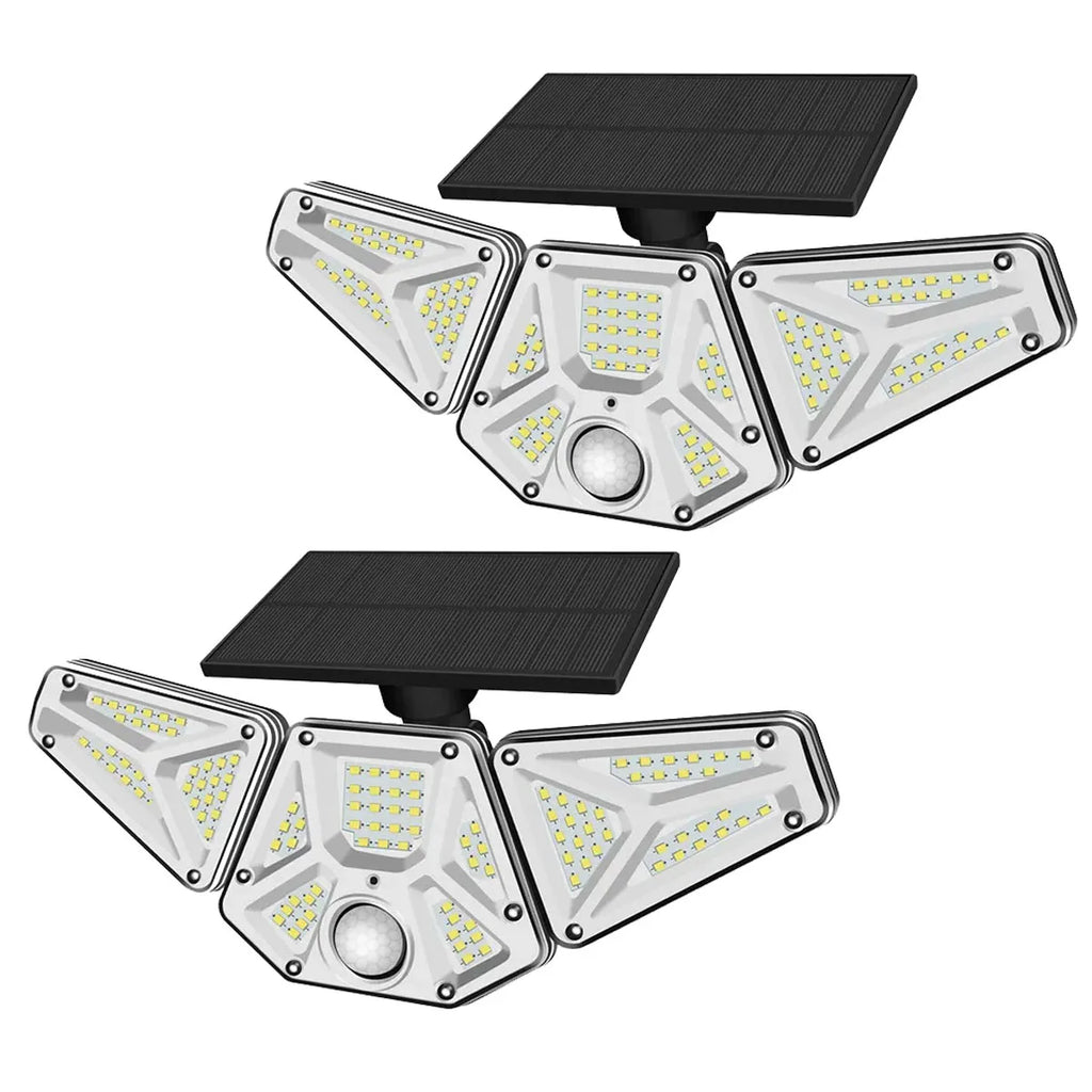1/2Pcs Solar Outdoor Lights, 113 LED Security Lights With Remote Control, 270 Degree Angle Adjusted, Outdoor IP65 Waterproof, 3 Lighting Modes, 1.5W Solar Panel, PIR Human Detect, Garden Yard Solar Wall Lights