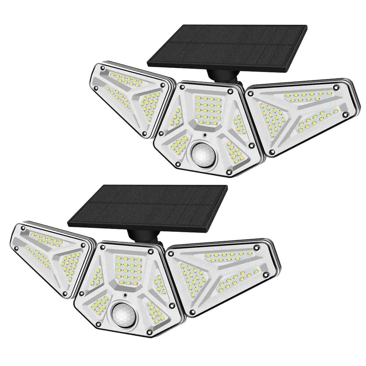 1/2Pcs Solar Outdoor Lights, 113 LED Security Lights With Remote Control, 270 Degree Angle Adjusted, Outdoor IP65 Waterproof, 3 Lighting Modes, 1.5W Solar Panel, PIR Human Detect, Garden Yard Solar Wall Lights