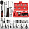 150/46pcs Socket Tool Set, Automotive & Motorcycle Repair Tool Kit - Durable Chrome Vanadium Steel, Includes Ratchet Wrenches