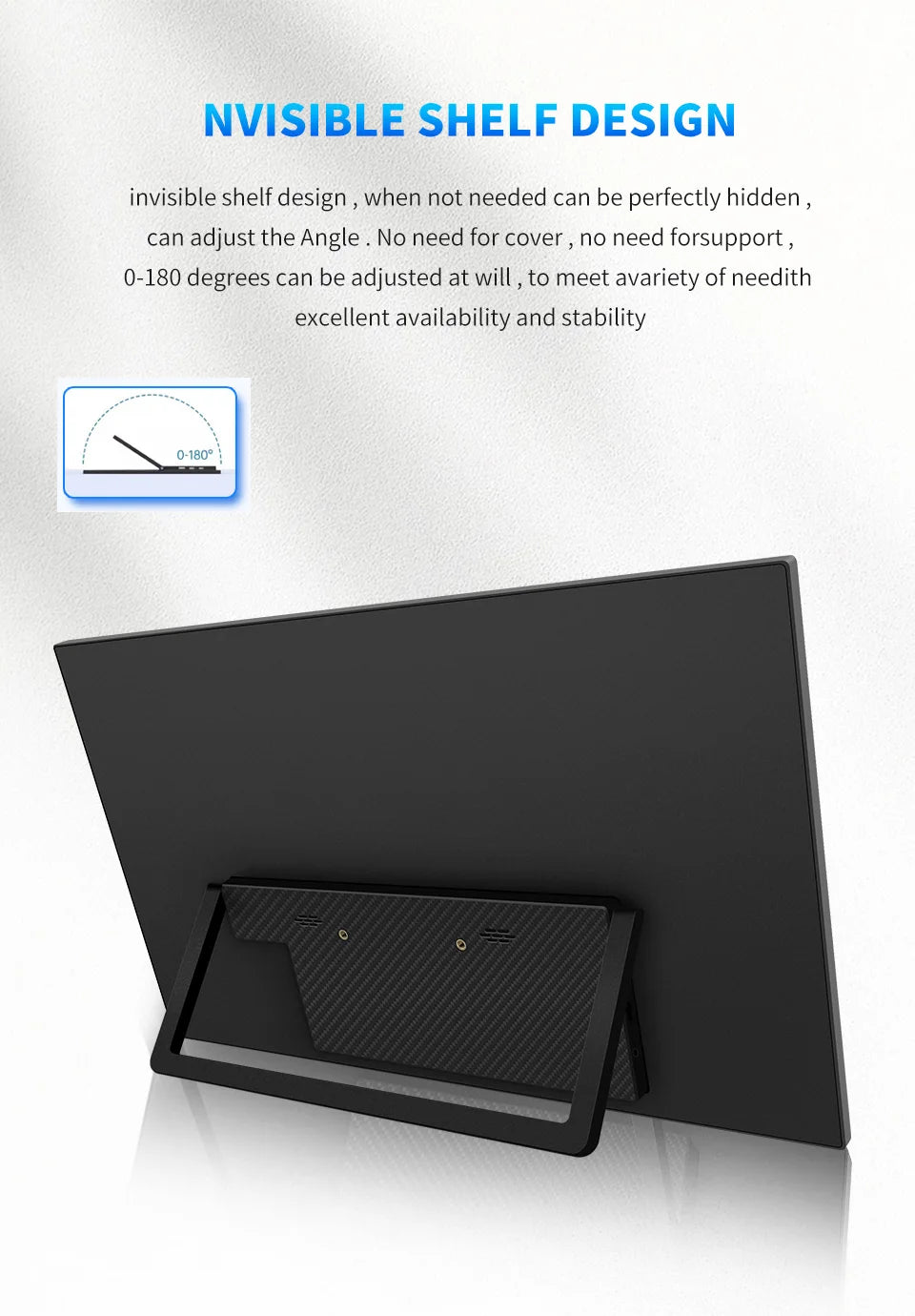 14.1 Inch Portable Monitor 1080P IPS 100%SRGB Gaming Portable Screen with Stand for Laptop PS5/4 Switch Xbox Raspberry Pi