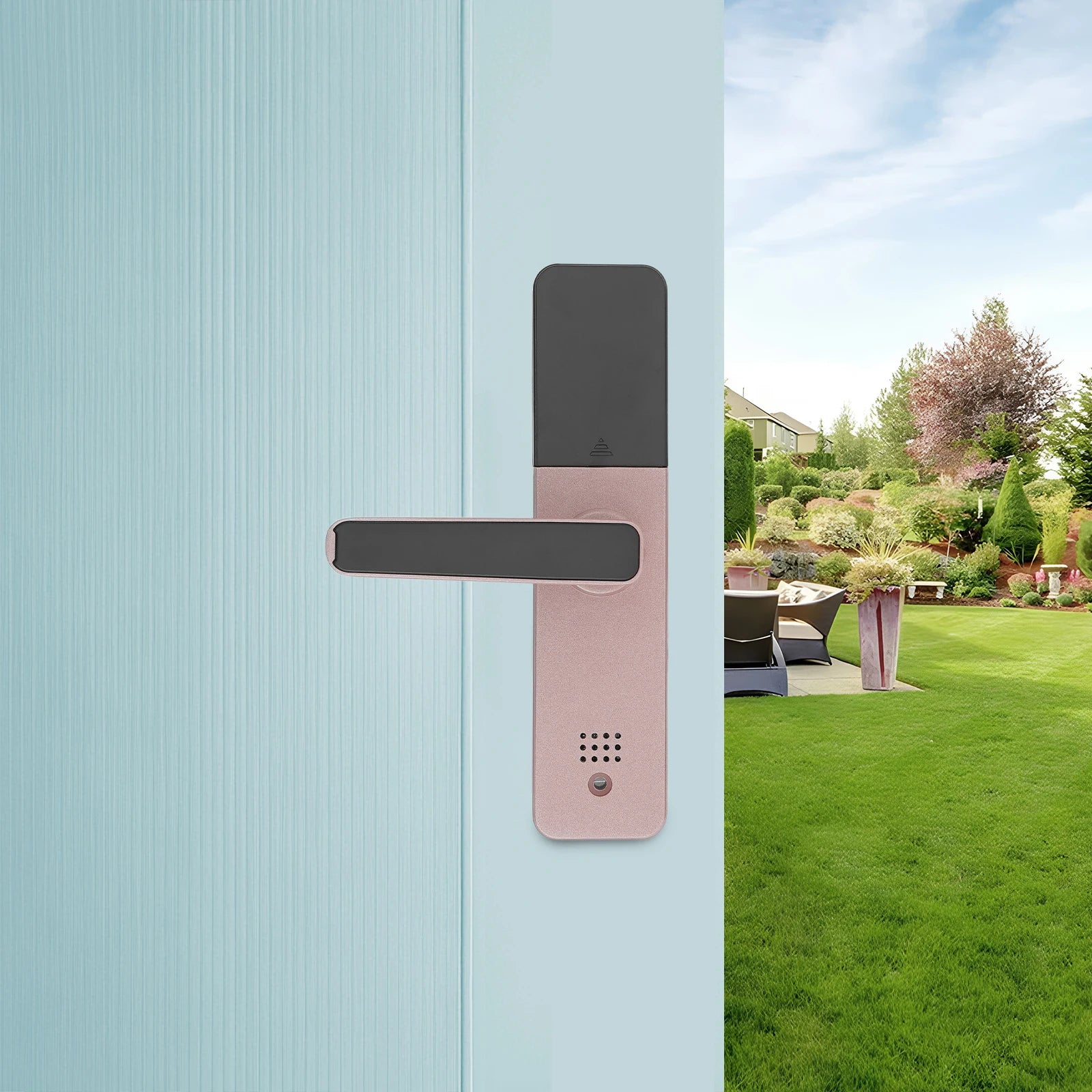 Smart Door Lock WiFi Tuya APP Fingerprint Keyless Entry Door Lock W/50 Fingerprints, 100 Passwords, Key & Temporary Password