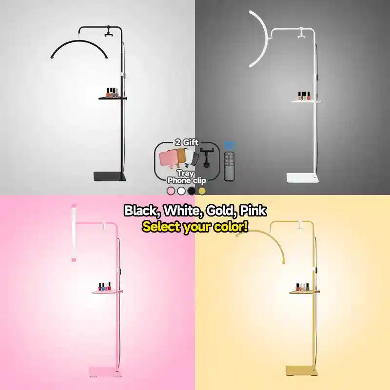 LED Eyelash Extension Light - Adjustable Half Moon Beauty Lamp Tidesmit