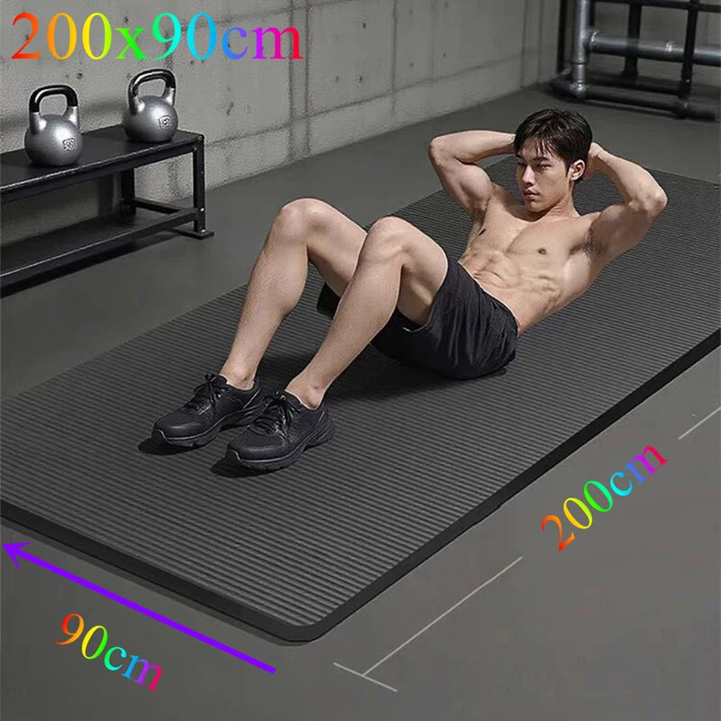 200cm X 90cm NBR Yoga Mats Anti-slip Sport Fitness Mat Blanket for Exercise Yoga and Pilates Gymnastics Mat Fitness Equipment