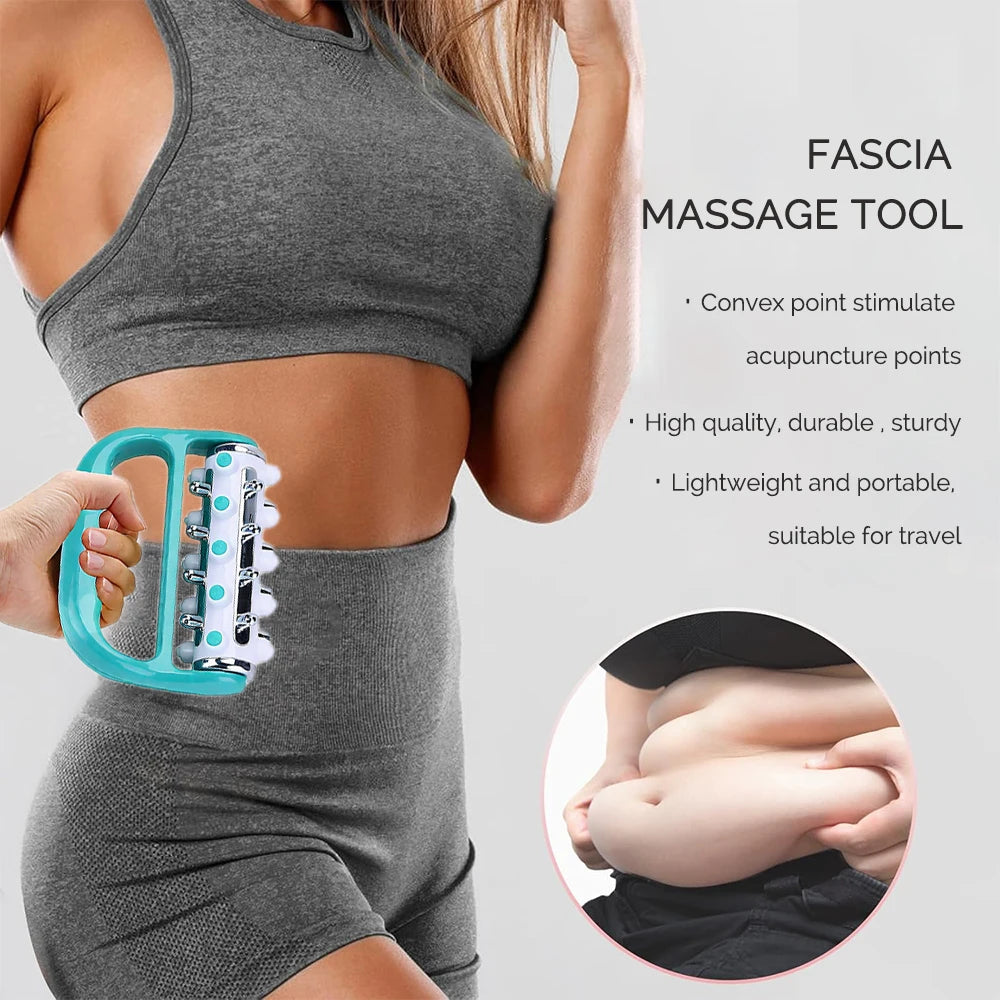 Handheld Cellulite Massager with 360° Rotating Roller - Green Back Massage Instrument Tidesmit