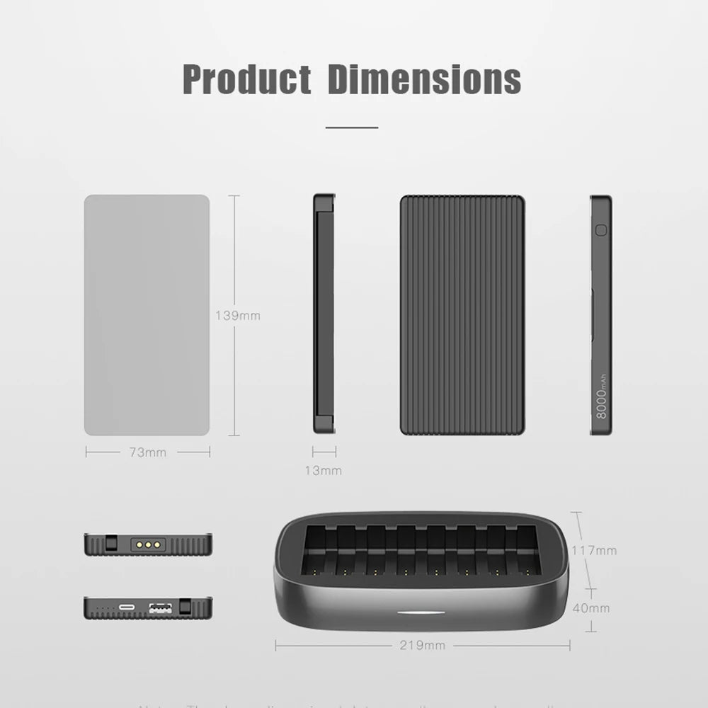 Fast Charging Power Bank Station 8 x 8000mAh | Tidesmit Tidesmit