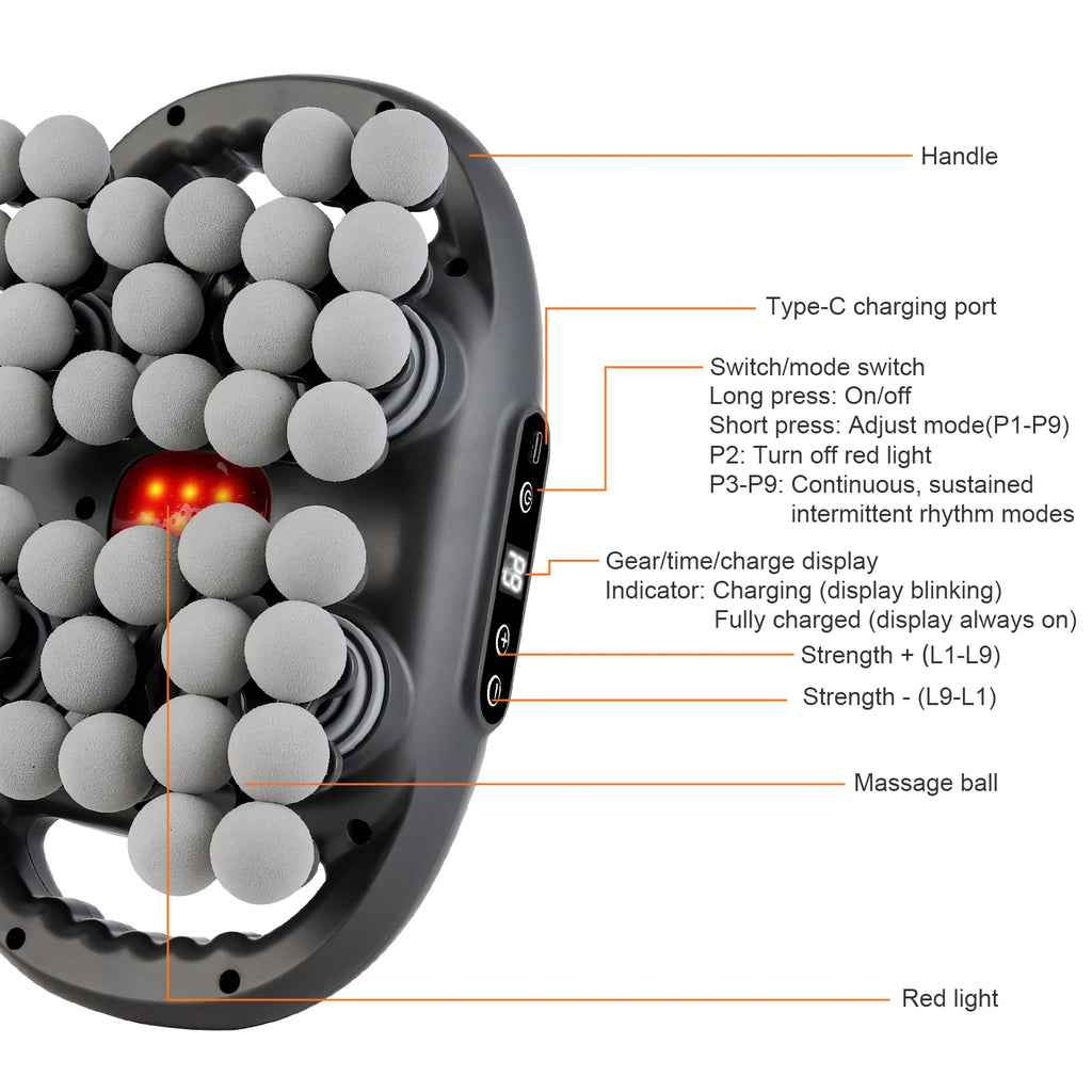 Deep Tissue Massage Gun - Portable Electric Massager with 42 Heads Body Shaping Massage Equipment Tidesmit