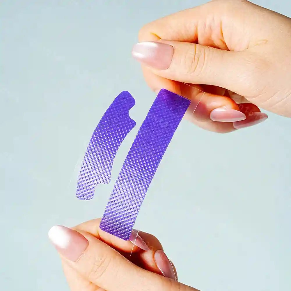 Tidesmit purple teeth whitening strips for sensitive teeth and instant color correction for a brighter smile