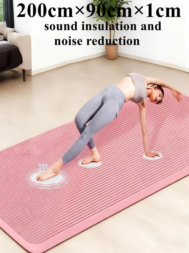 200cm X 90cm NBR Yoga Mats Anti-slip Sport Fitness Mat Blanket for Exercise Yoga and Pilates Gymnastics Mat Fitness Equipment